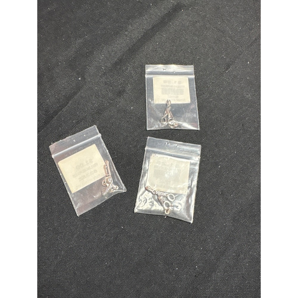 3pc  Silver Tone‎ Metal Charms